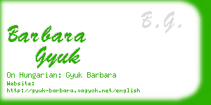 barbara gyuk business card